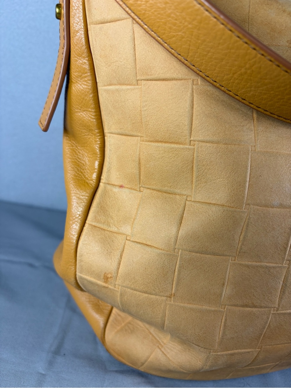 Fossil Jolie Woven Leather Hobo with Navy Tassel Accent - Picture 3 of 11